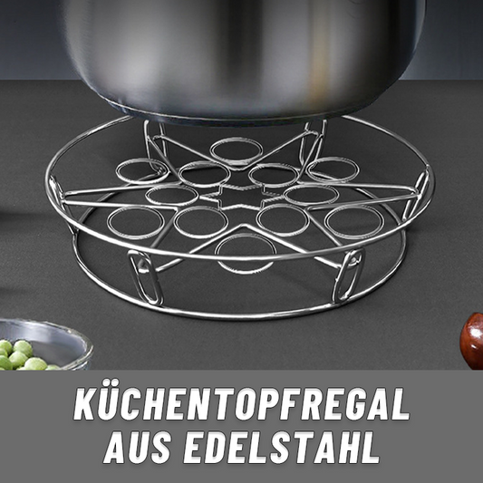 Küchentopfregal aus Edelstahl/stainless steel kitchen pot rack