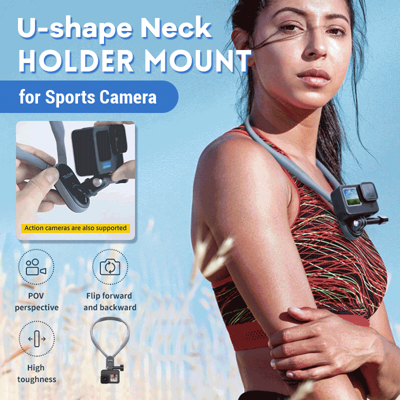U-shape Neck Holder Mount for Sports Camera