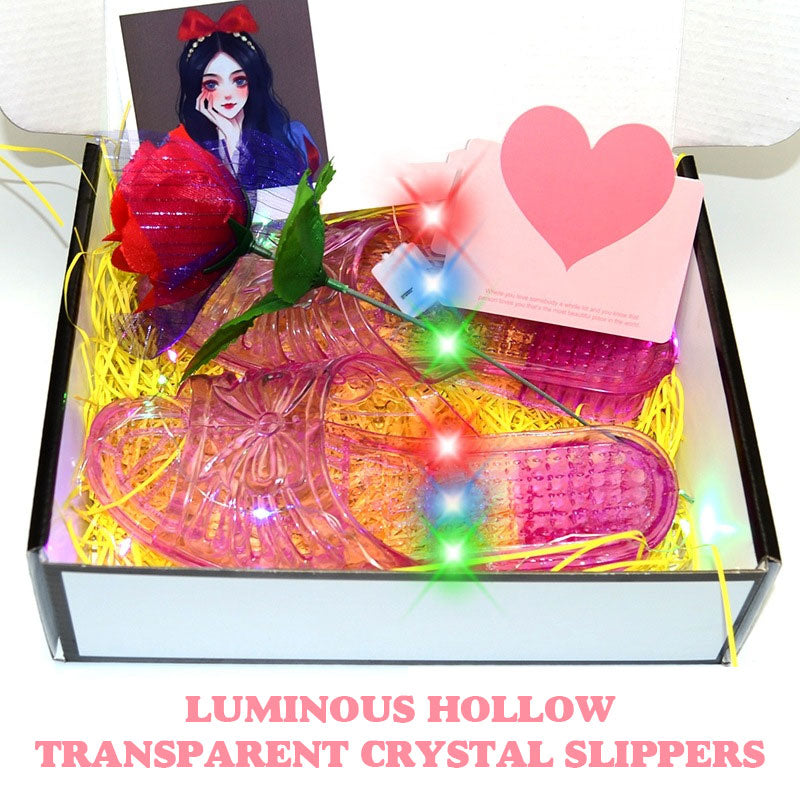 Luminous Hollow Transparent Crystal Slippers