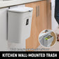 Kitchen Wall-Mounted Trash Can With Lid