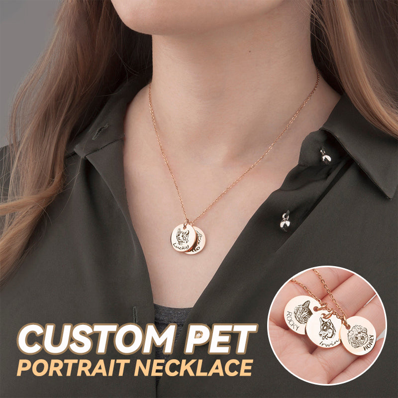Custom Pet Portrait Necklace