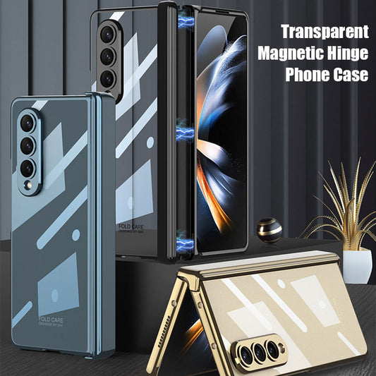 Transparent Magnetic Hinge Phone Case
