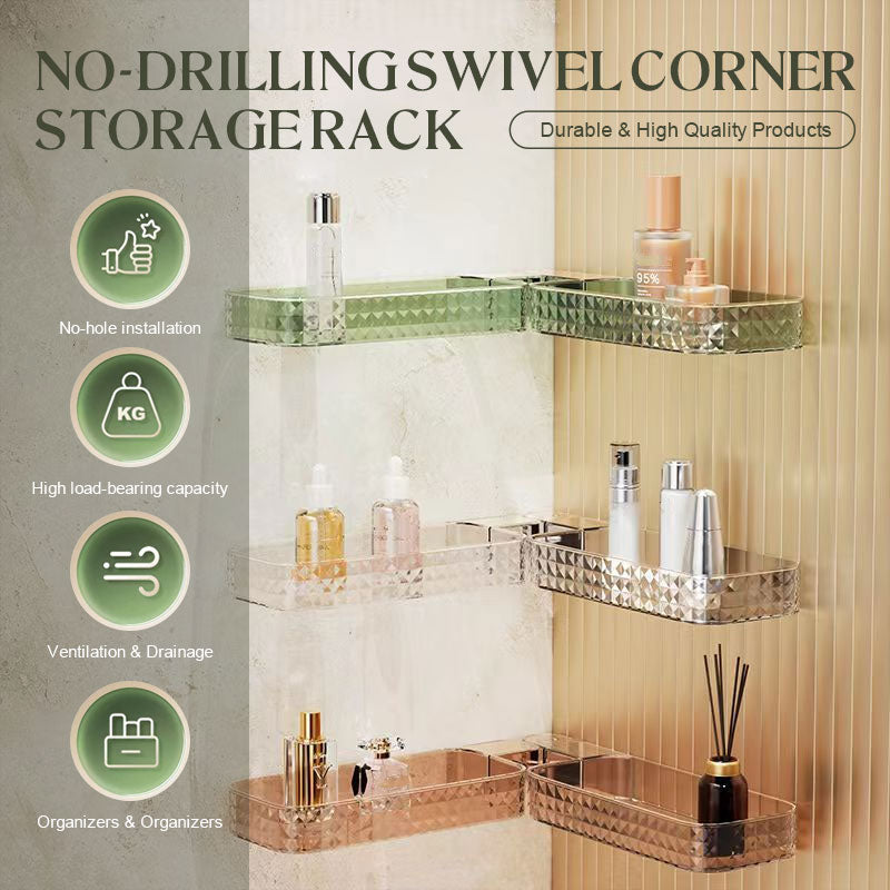 No-Drilling Swivel Corner Storage Rack