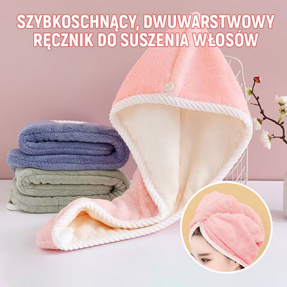 Szybkoschnący, Dwuwarstwowy Ręcznik Do Suszenia Włosów/Quick drying hair cap