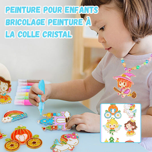 Peinture Pour Enfants Bricolage Peinture À La Colle Cristal/DIY No Bake Crystal Glue Painting