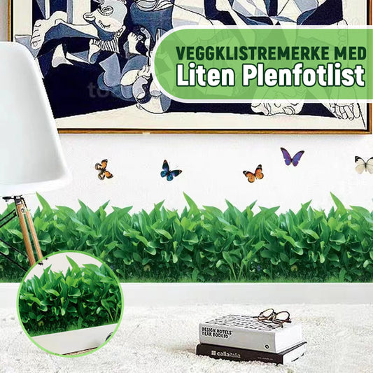 Veggklistremerke Med Liten Plenfotlist/Small grass skirting wall stickers
