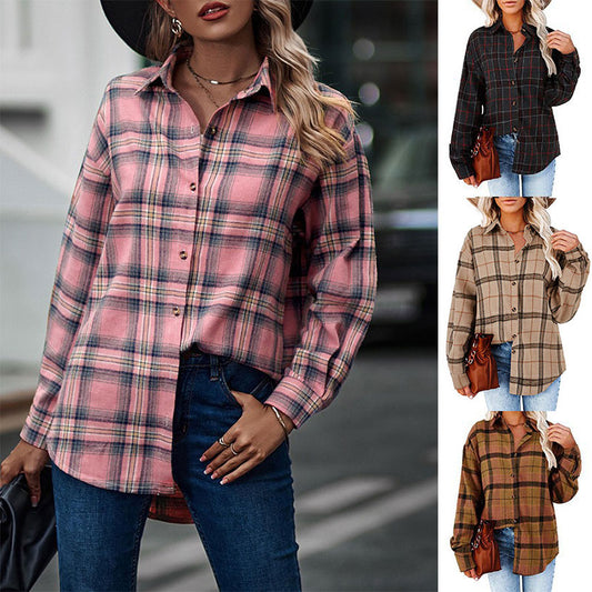 Casual Loose Check Shirt