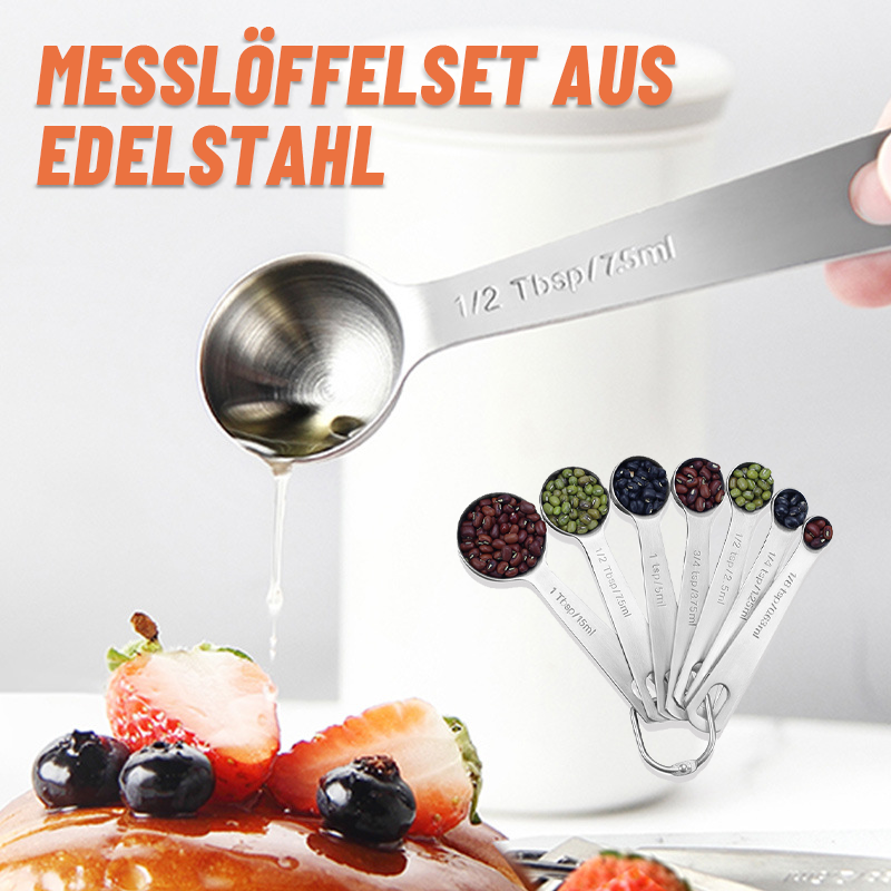 Messlöffelset aus Edelstahl/Stainless steel measuring spoon set