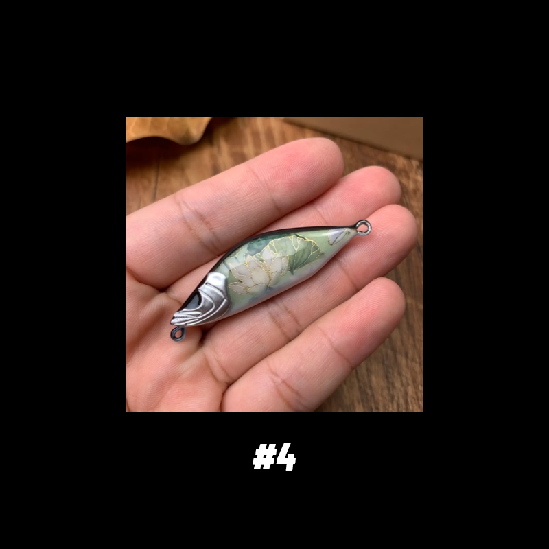 Mandarin Fish Shape Handmade Lure Wood Bait - #4