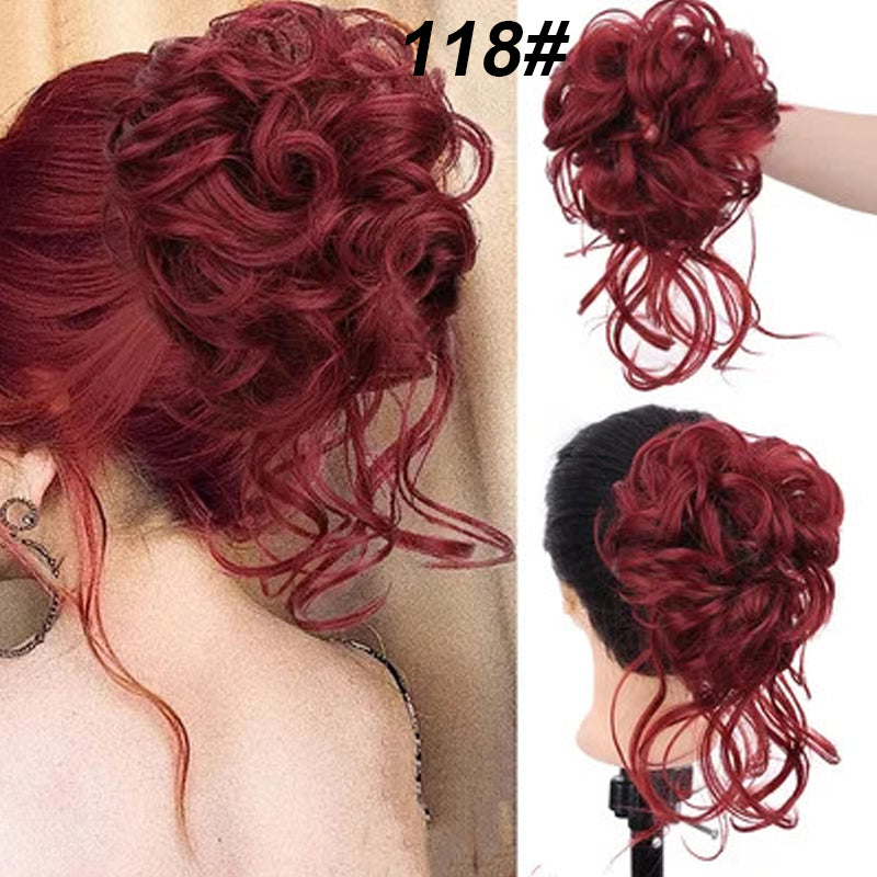 Lockiges Brötchen/Ball head wig clip
