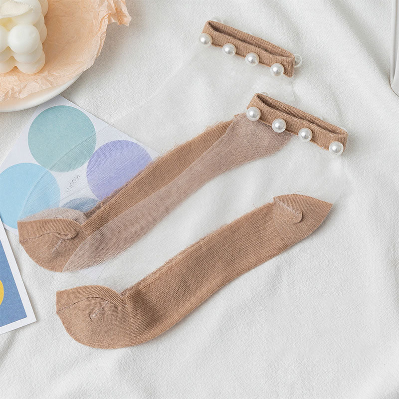 Summer Lace Crystal Socks