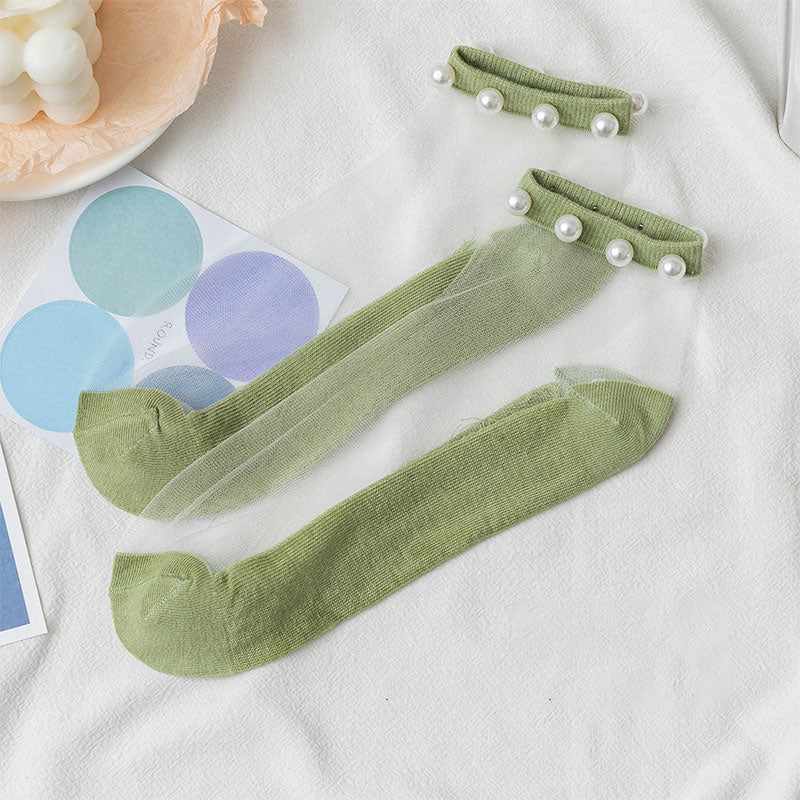 Summer Lace Crystal Socks