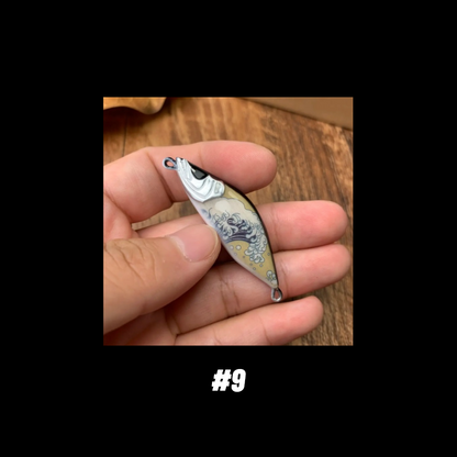 Mandarin Fish Shape Handmade Lure Wood Bait - #9