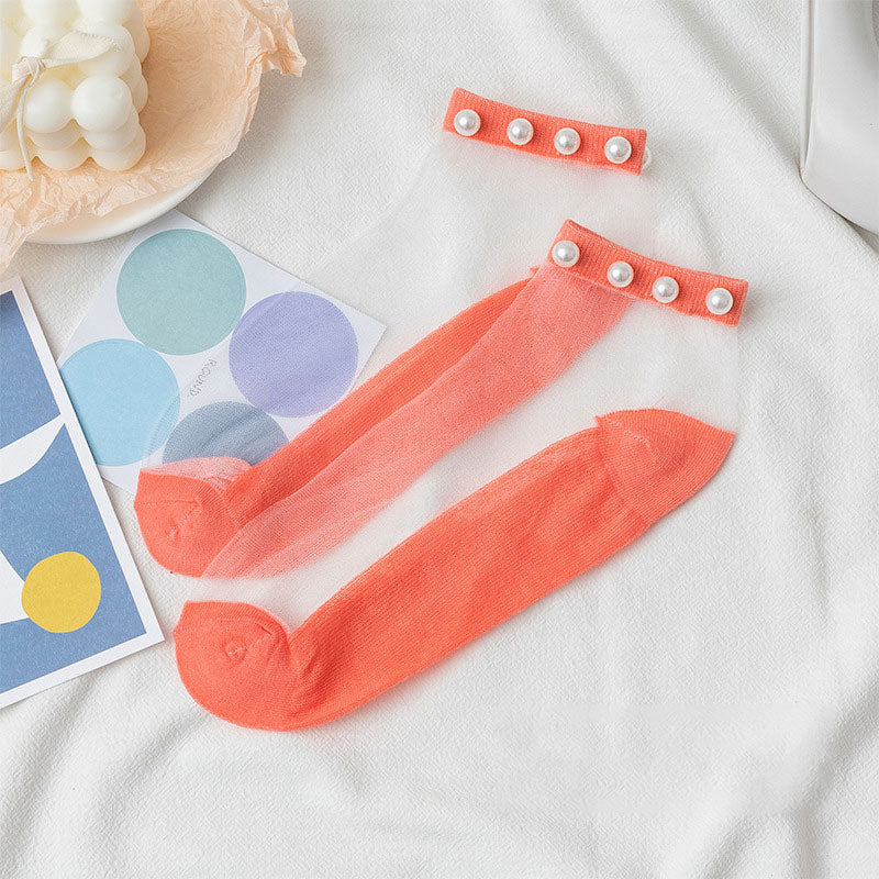 Summer Lace Crystal Socks