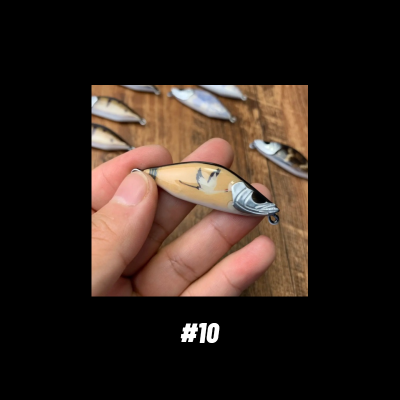 Mandarin Fish Shape Handmade Lure Wood Bait - #10