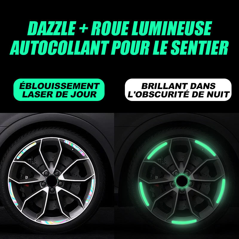 Autocollants Réfléchissants Pour Roues De Voiture/Car wheel hub laser sticker