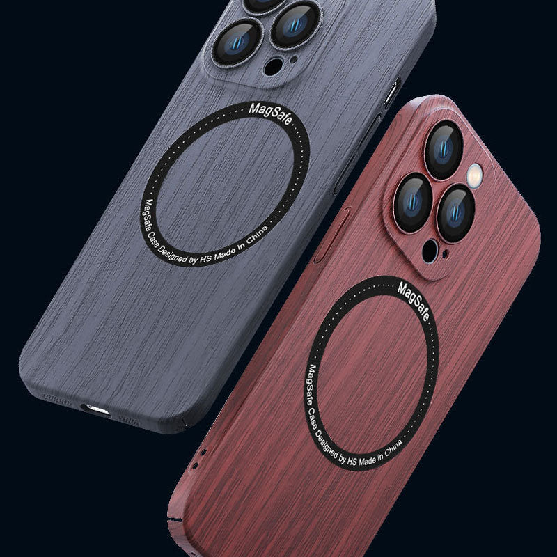 Wood Grain Magnetic Phone Case