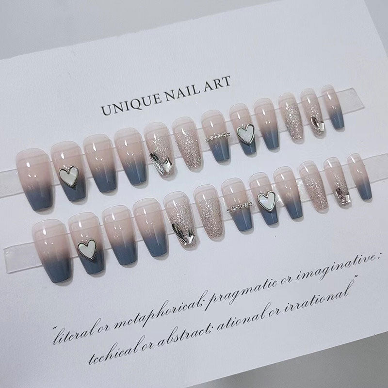 Metal Heart Nail Art