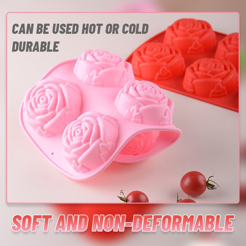 6 Rose Baking Molds