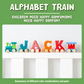 Wooden Colorful Letter Train Name Toy