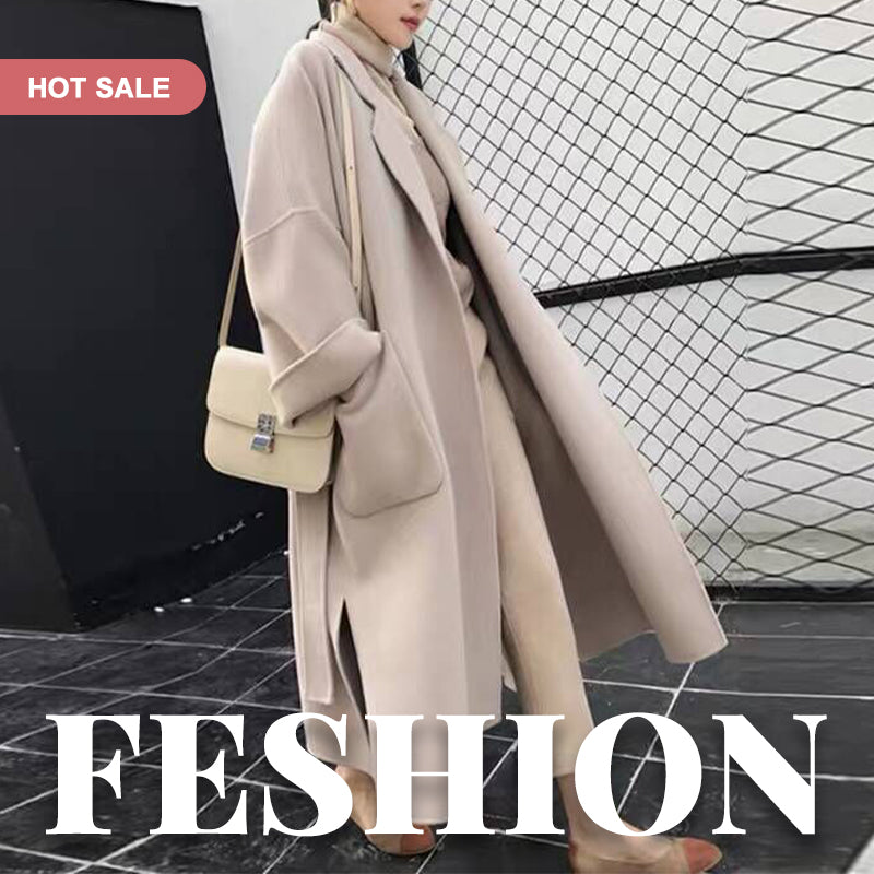 Ny høst og vinter løs lang vindjakke/Winter loose long windbreaker