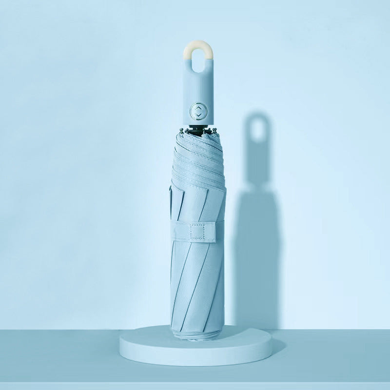 Dreifach selbstöffnender und zurückziehbarer Regenschirm mit Schnalle/Self-opening retractable buckle umbrella