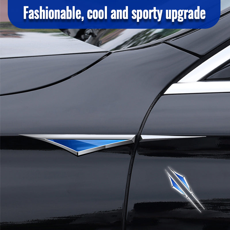 Stainless Steel Car Fender Side Label Sticker（1 pair）
