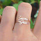 Personalized Double Name Ring