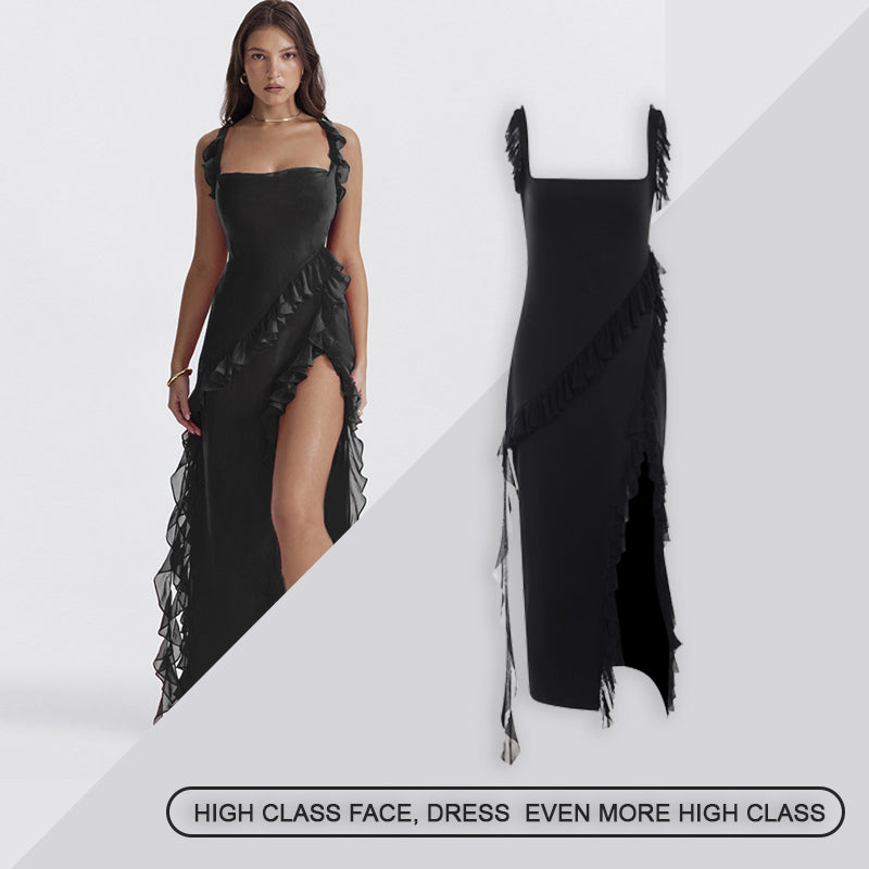 Sexy Suspender Dress With Ribbons