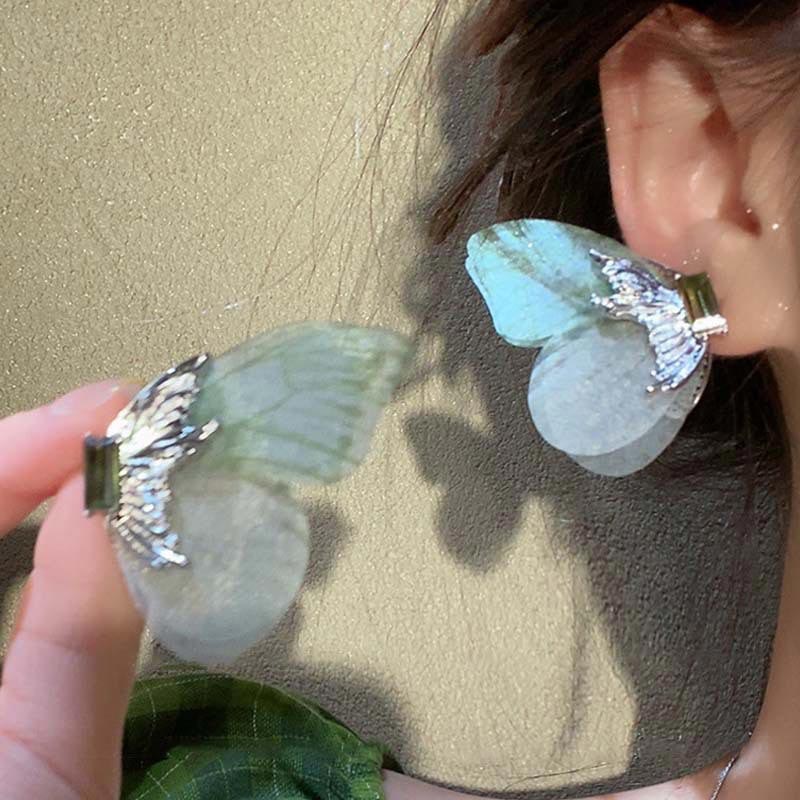 Butterfly Tassel Ear Clip Earrings