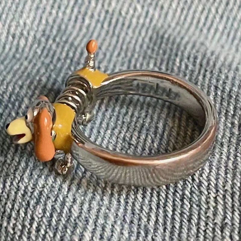 Cartoon Spring Dog Split Ring