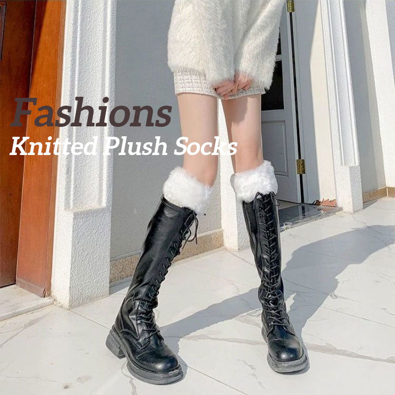 Knitted Plush Socks