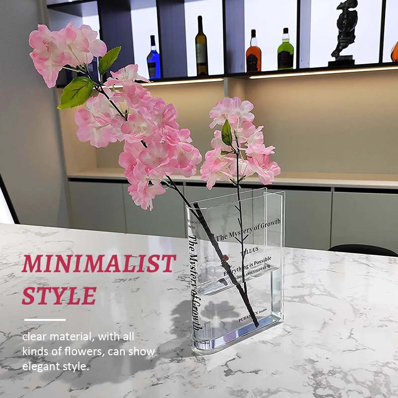 Transparent Book Vase