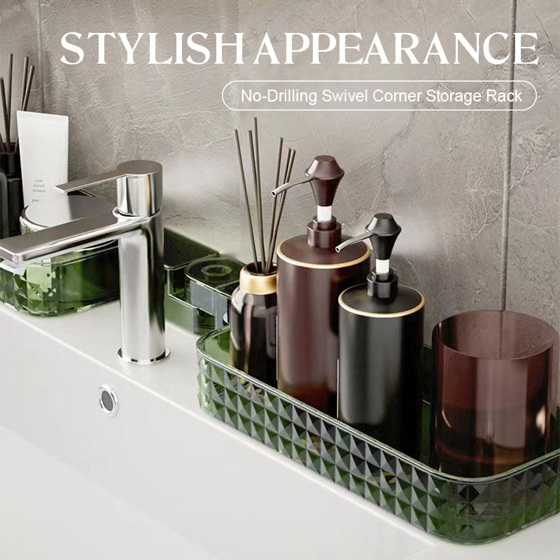 No-Drilling Swivel Corner Storage Rack