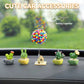 Cute Cactus Small Potted Car Ornaments