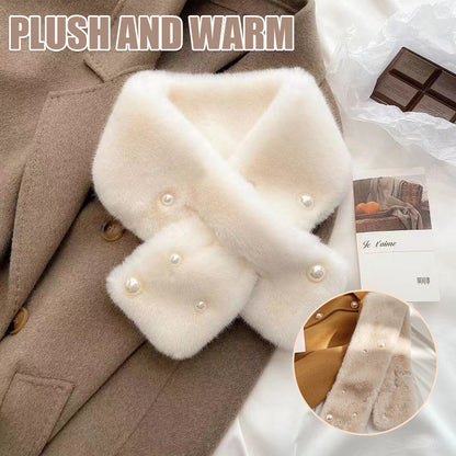 Imitation Rex Rabbit Fur Cross Scarf