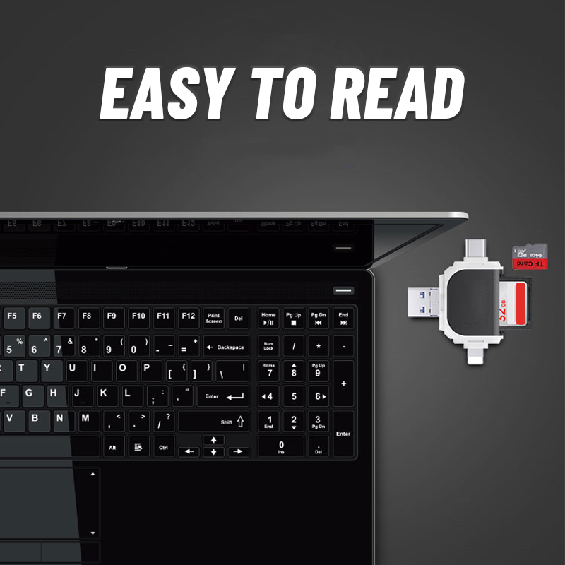 4-In-1 Multi-Function Card Reader