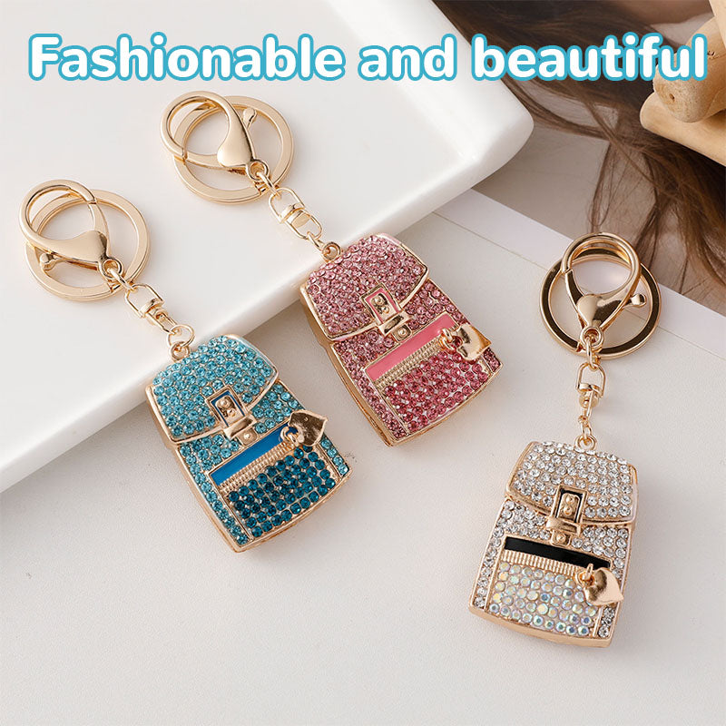 Cute Diamond Backpack Keychain