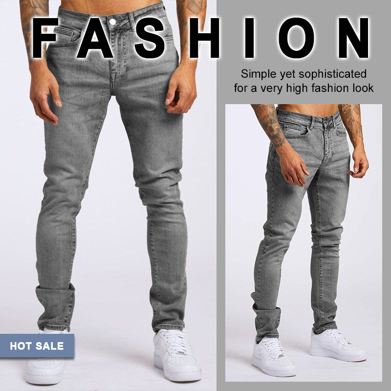 Men's Slim High Waist Jeans