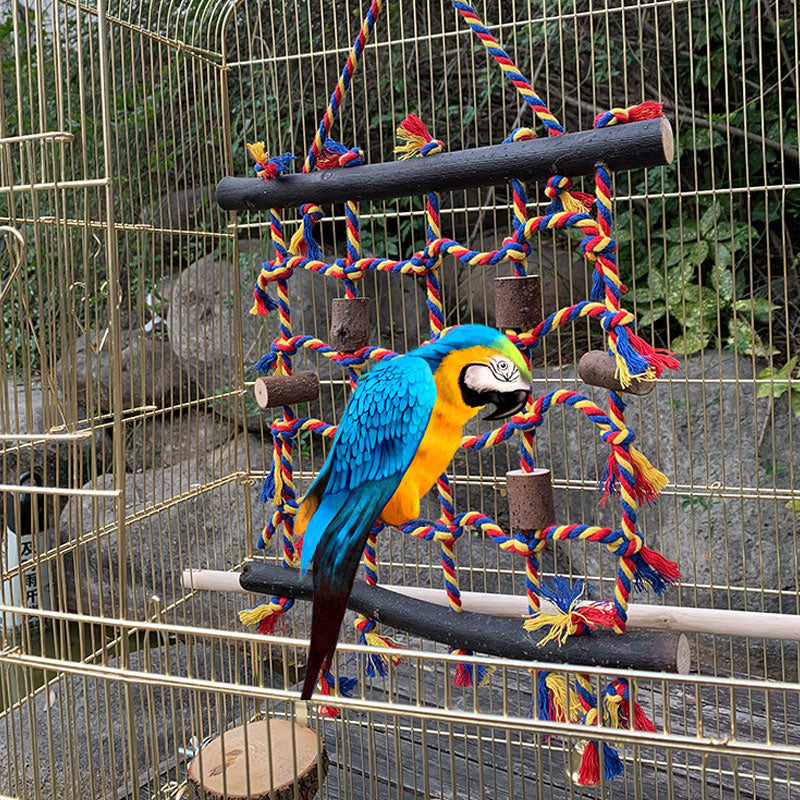 Parrot Log Colorful Rope Climbing Net Swing
