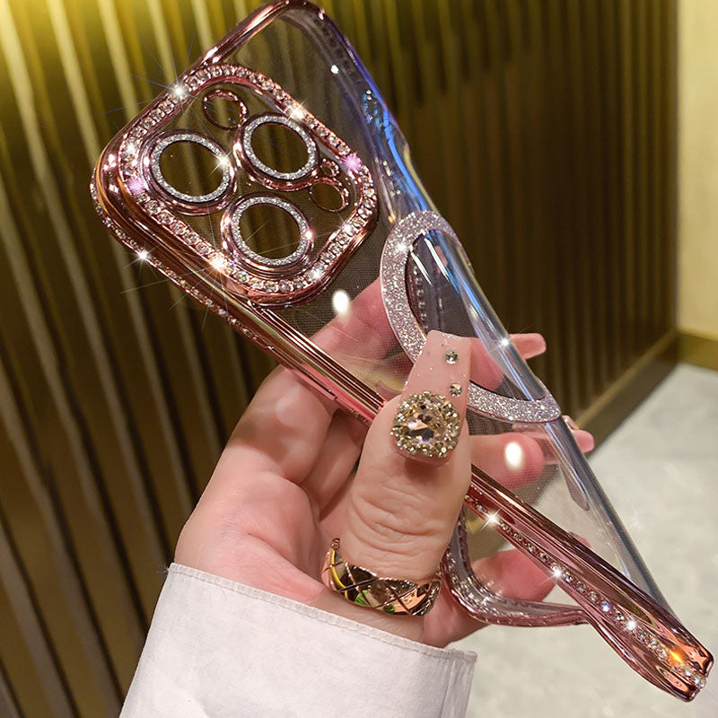 Glitter Magnetic Transparent Phone Case