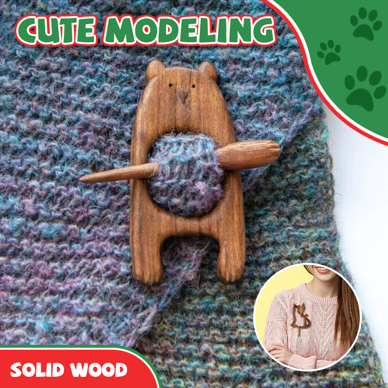 Handmade Wooden Brooch Pin