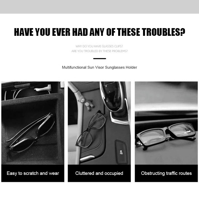 Multifunctional Sun Visor Sunglasses Holder