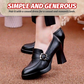 Waterproof Leather High Heels