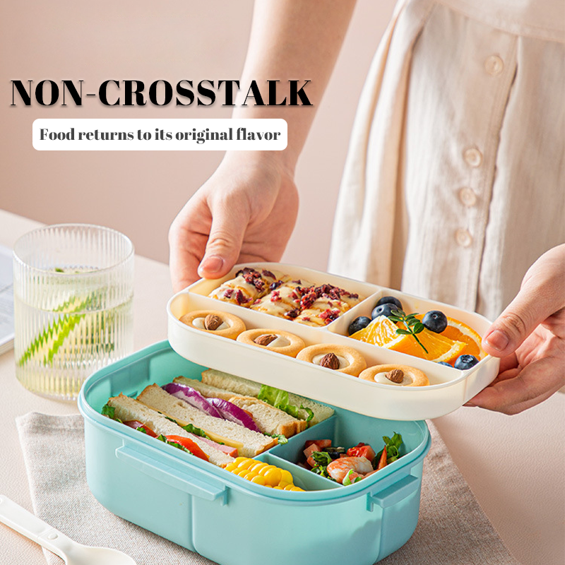 Convenient Double-Layer Insulated Lunch Box