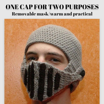 Handmade Knitted Knight Helmet Beanie