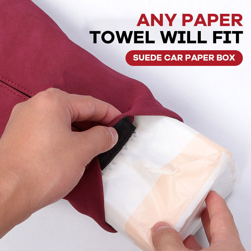 Suede Car Paper Box