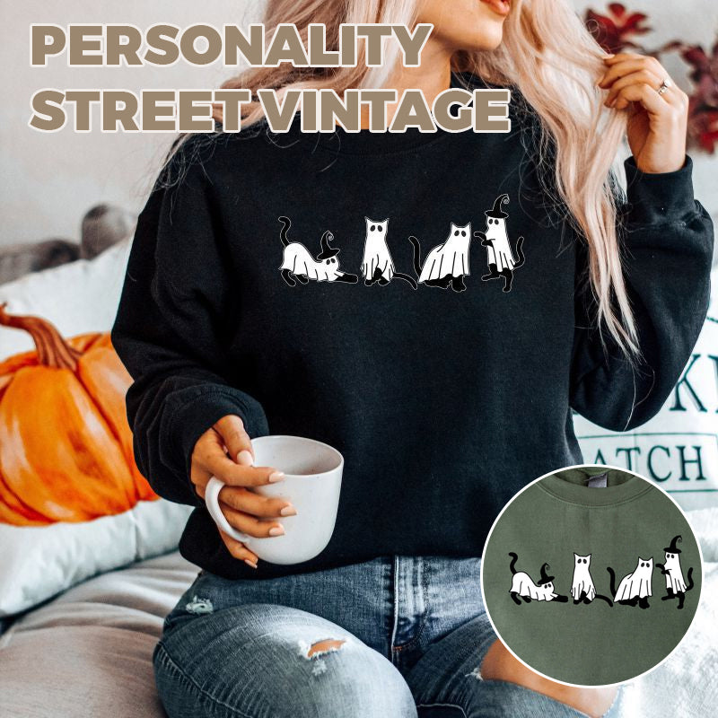 College Style Round Neck Sweatshirt