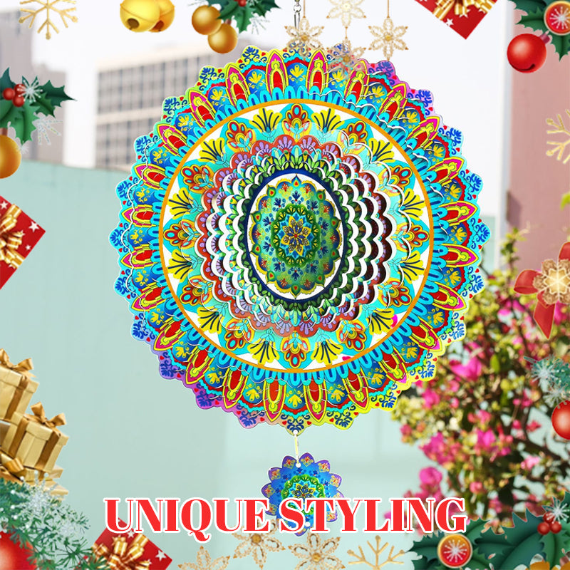 3D Rotating Colorful Wind Chimes