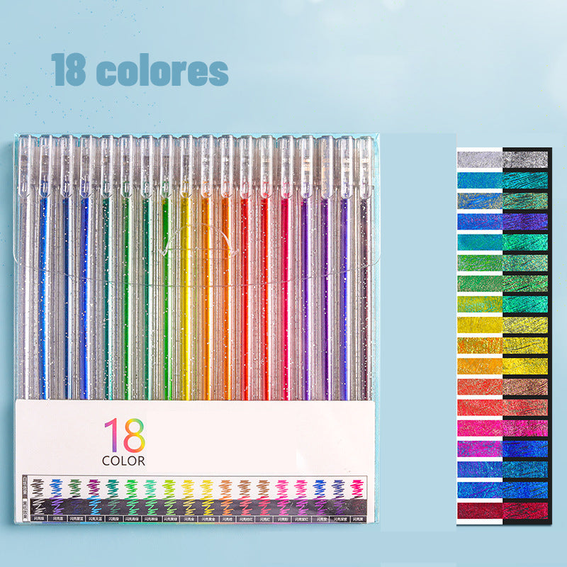 Bolígrafo De Gel Para Estudiantes Con Purpurina./fluorescent gel pen